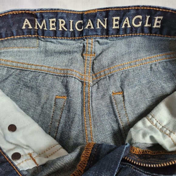 American Eagle Original Straight Leg Dark Indigo Jean Women (26/28) - Picture 5 of 16